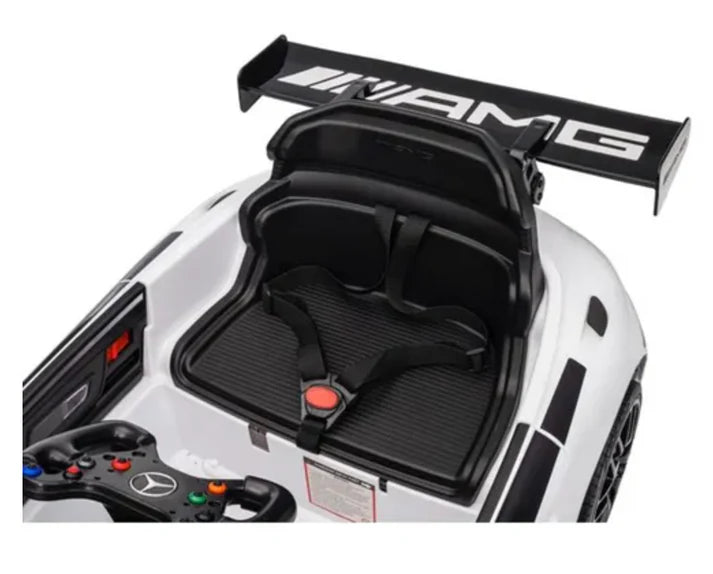 Mercedes AMG GT4 Blanc sous licence – Voiture Electrique Pour Enfants Avec Télécommande