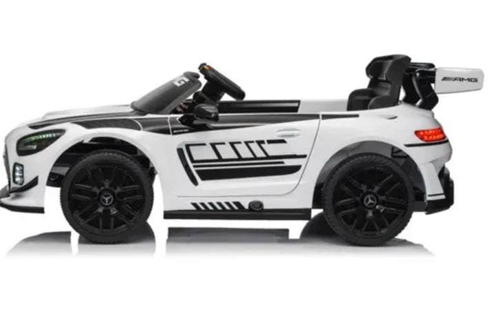 Mercedes AMG GT4 Blanc sous licence – Voiture Electrique Pour Enfants Avec Télécommande