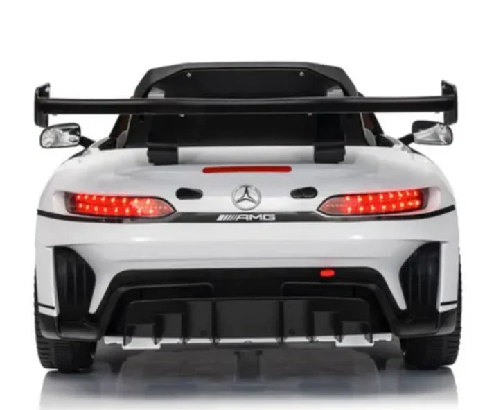 Mercedes AMG GT4 Blanc sous licence – Voiture Electrique Pour Enfants Avec Télécommande