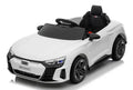 Audi Voiture Electrique 12 V Enfants avec Télécommande 2,4G, 2 Portes Ouvrables, Musique, Klaxon, Lumières LED, Blanc