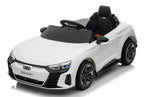 Audi Voiture Electrique 12 V Enfants avec Télécommande 2,4G, 2 Portes Ouvrables, Musique, Klaxon, Lumières LED, Blanc