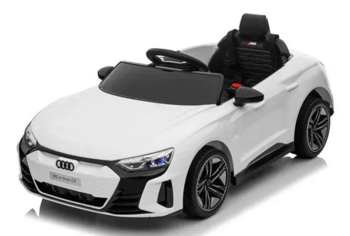 Audi Voiture Electrique 12 V Enfants avec Télécommande 2,4G, 2 Portes Ouvrables, Musique, Klaxon, Lumières LED, Blanc