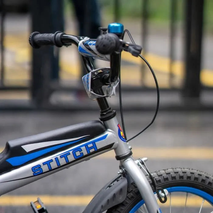Vélo pour enfants HILAND, 16", pour enfants de 4 à 6 ans, avec garde-boue et roues auxiliaires, bleu